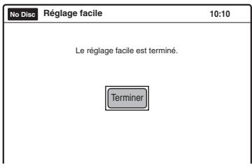 SONY RDR-VX410 - Appuyez sur ENTER lorsque le message « terminer » s'affiche. - 1