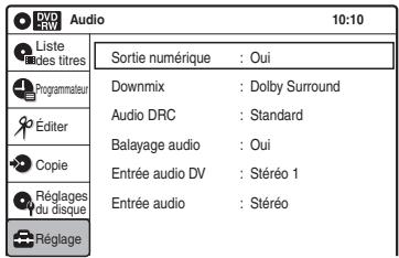 SONY RDR-VX410 - Réglages audio (audio) - 1