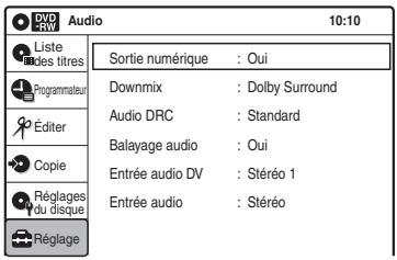 SONY RDR-VX410 - Sélectionnez « réglage », puis appuyez sur ENTER. - 1