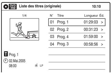 SONY RDR-VX410 - Montage d'un titre - 2