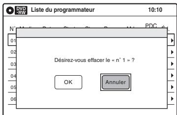 SONY RDR-VX410 - Sélectionnez une des options, puis appuyez sur ENTER. - 2