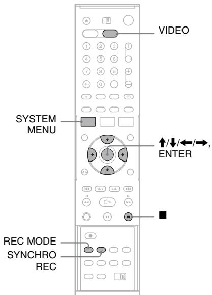 SONY RDR-VX410 - Enregistrement depuis un appareil externe avec programmateur (enregistrement synchro) - 1
