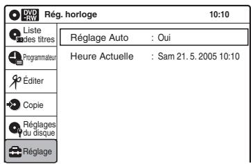SONY RDR-VX410 - Réglage de l'horloge - 1