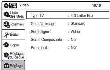 SONY RDR-VX410 - Réglages vidéo (vidéo) - 1