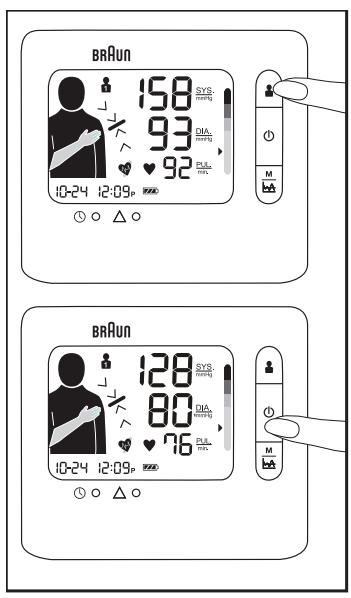 BRAUN BPW4300 - Sélectionner utilisateur 1/utilisateur 2 - 2