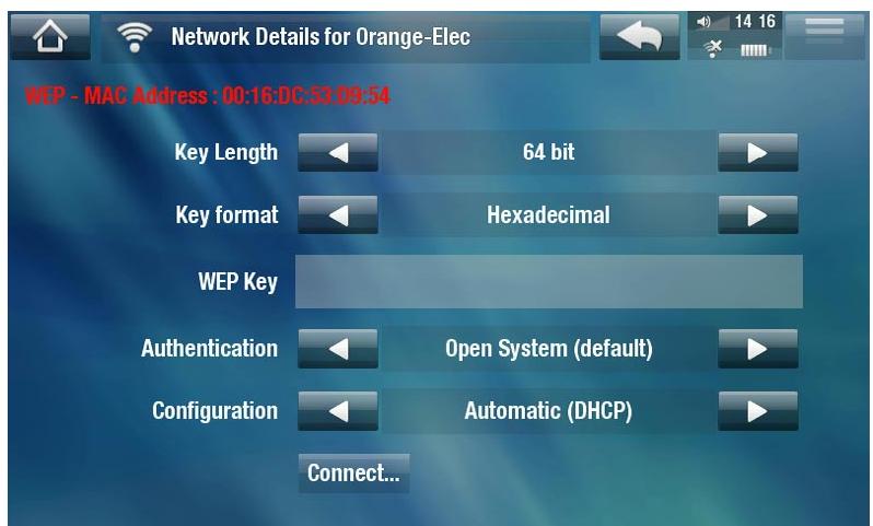 ARCHOS A5 INTERNET TABLE 32 - Réseaux protégés (clé WEP, WPA ou WPA2) - 1