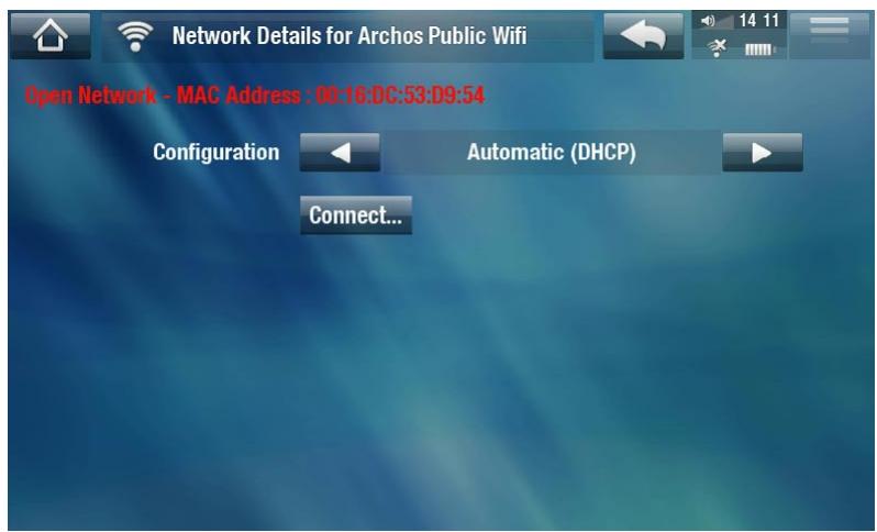 ARCHOS A5 INTERNET TABLE 32 - Réseaux ouverts - 1