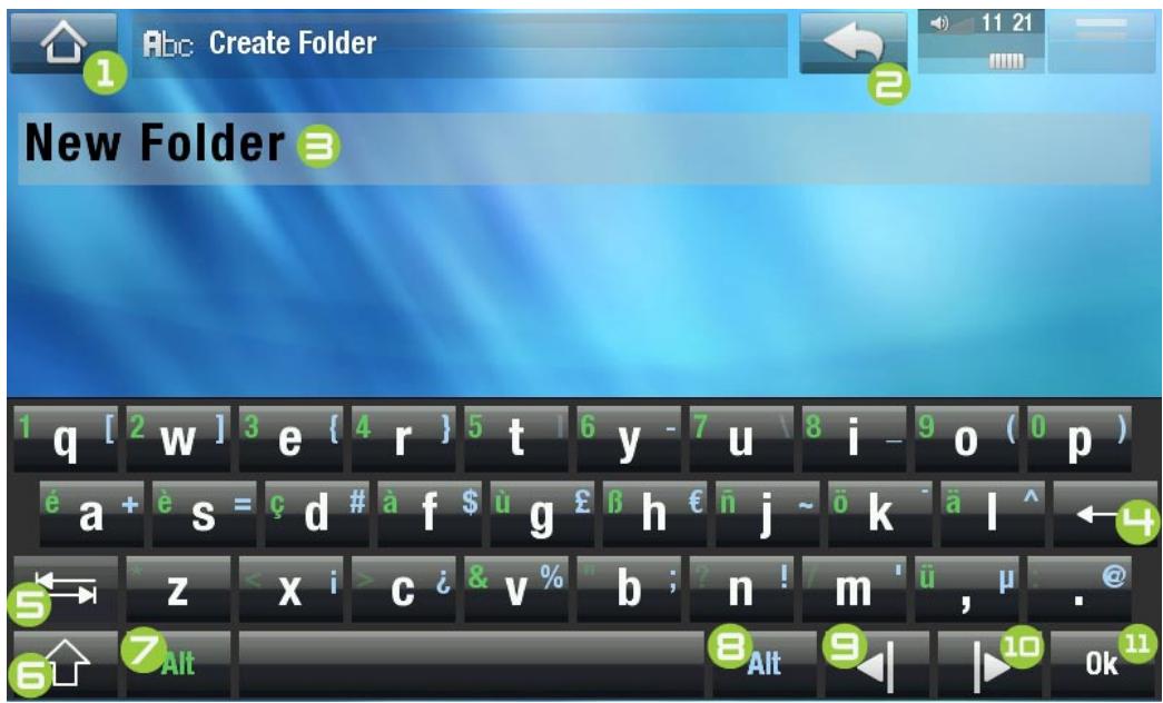 ARCHOS A5 INTERNET TABLE 32 - Utilisation du clavier virtuel - 1