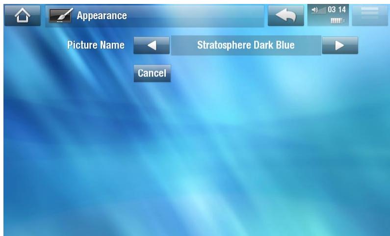 ARCHOS A5 INTERNET TABLE 32 - Paramétres appearance [appearence] - 1