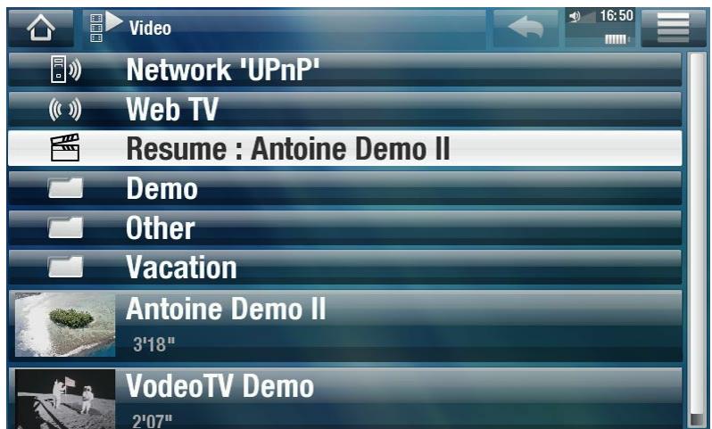 ARCHOS A5 INTERNET TABLE 32 - Le navigateur vidéo - 1