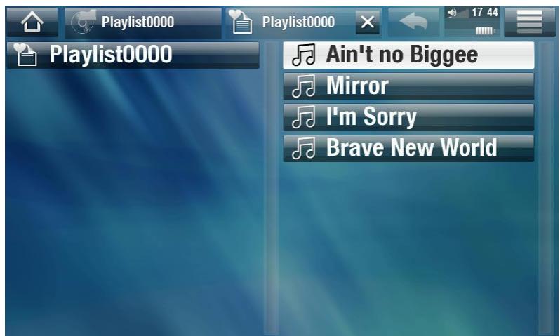ARCHOS A5 INTERNET TABLE 32 - Écouter une LISTE musicale - 1