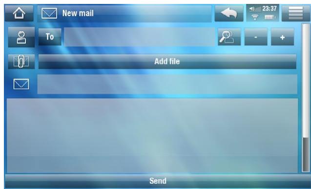 ARCHOS A5 INTERNET TABLE 32 - Ecriture d'un e-mail - 1