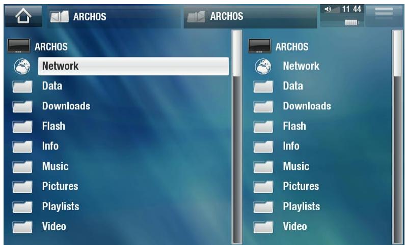ARCHOS A5 INTERNET TABLE 32 - Navigation dans le contenu d'autres ordinateurs du réseau - 1