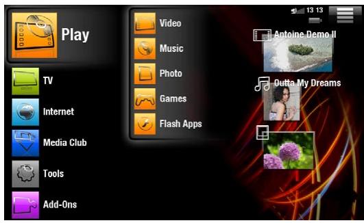 ARCHOS A5 INTERNET TABLE 32 - Menu contextuel - 1