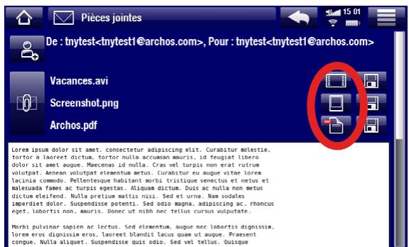 ARCHOS A5 INTERNET TABLE 32 - Lecture de vos e-mails - 2