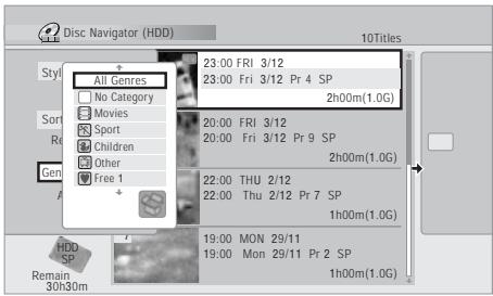 PIONEER DVR-RT601H-S - Modification de la présentation de Disc Navigator - 4