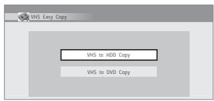 PIONEER DVR-RT601H-S - Sélectionnez 'VHS Easy Copy'. - 2