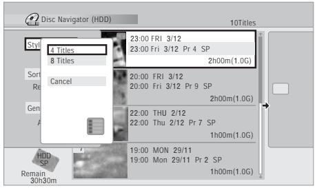 PIONEER DVR-RT601H-S - Modification de la présentation de Disc Navigator - 2