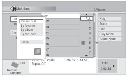 PIONEER DVR-RT601H-S - Choix de la présentation de l'album - 1