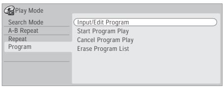 PIONEER DVR-RT601H-S - Sélectionnez 'Input/Edit Program' sur la liste des options de programmation. - 1