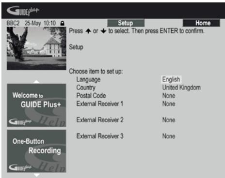PIONEER DVR-RT601H-S - Appuyez sur GUIDE pour affiche le menu de réglage général de GUIDE Plus+. - 1