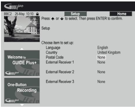 PIONEER DVR-RT601H-S - Utilisez les touches ↑/↓ pour sélectionner un code postal. - 1