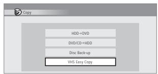 PIONEER DVR-RT601H-S - Sélectionnez 'VHS Easy Copy'. - 1