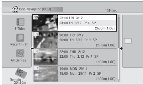 PIONEER DVR-RT601H-S - Utilisation de Disc Navigator pour un DVD enregistrable et pour le disque dur - 1