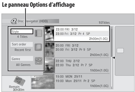 PIONEER DVR-RT601H-S - Modification de la présentation de Disc Navigator - 1