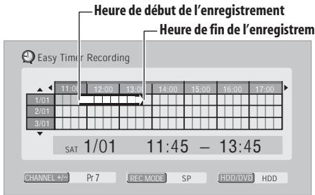 PIONEER DVR-RT601H-S - Appuyez sur ENTER pour préciser l'heure de début d'enregistrement. - 1
