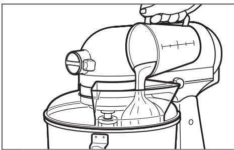 KITCHENAID KSM185PSEBK - Utilisation du couvercle verseur/protecteur* - 2