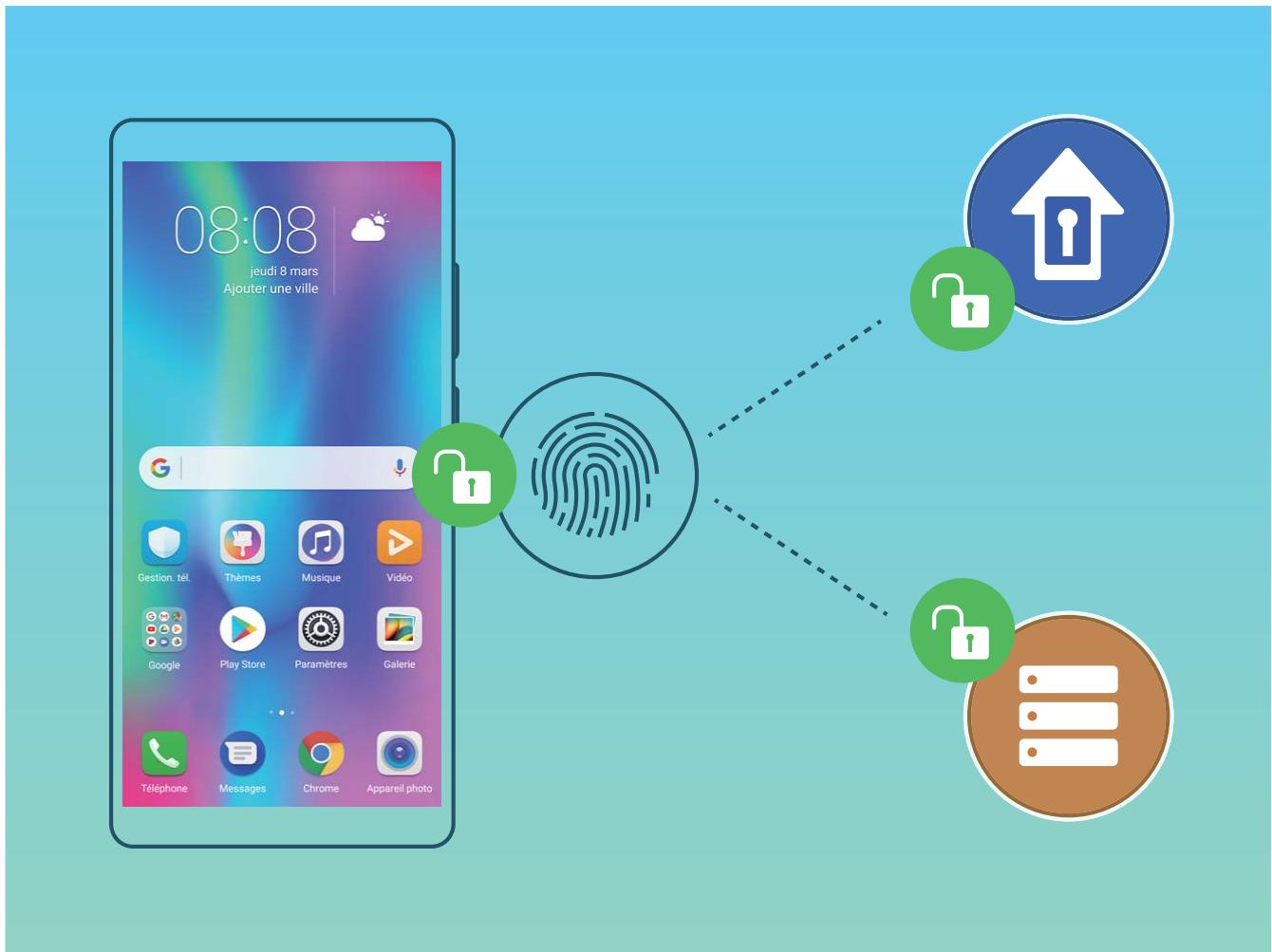 HONOR PACK  10 BLK - Reconnaisance d'empreinte digitale : profitez d'une navigation plus rapide et d'une sécurité renforcée - 1