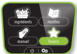 MOULINEX CE8511 - MENU FAVORIS : - 1