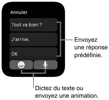 APPLE WATCH42ACICUIR - Envoyer et gérer les messages - 1