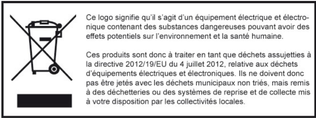 LOGICOM LUXiA 155T BLANC GRIS - - Consigne de mise au rebut de l'appareil - 1