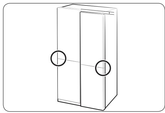 SAMSUNG RF65A967FSR - Réglage de la hauteur à l'aide des circlips - 2