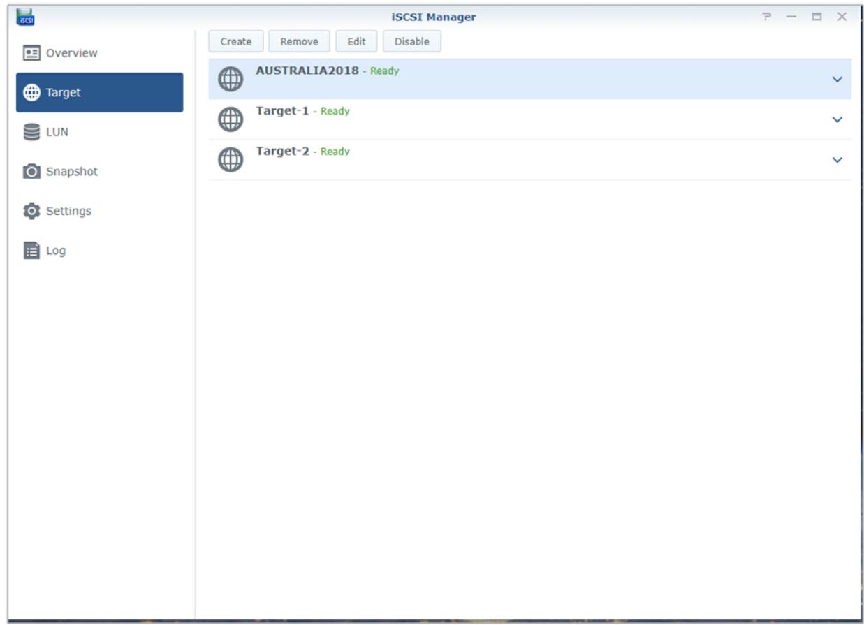 SYNOLOGY DS420+ - Gestion des iscsi target - 1