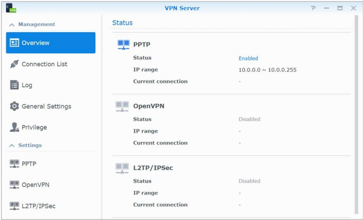 SYNOLOGY DS420+ - Configuration d'une connexion VPN - 1