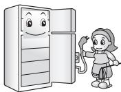 LG GR-M4922YC - Débranche la prise d'alimentation lors du nettoyage, la manipulation ou le remplacement de la lampe intérieure du réfrigérateur. - 1