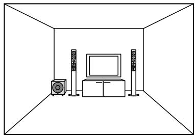 AUDIO PRO BLACK RUBY CENTER - Emplacement du caisson de graves - 1
