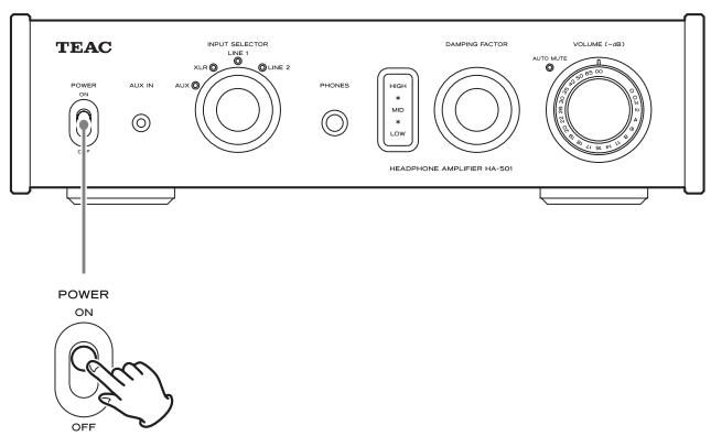 TEAC HA-501 S - Emploi du bouton damping FACTOR - 3