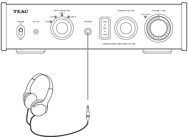 TEAC HA-501 S - Ne mettez sous tension qu'une fois toutes les connexions effectuées. - 1