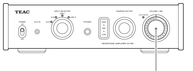 TEAC HA-501 S - Emploi du bouton damping FACTOR - 6