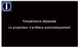 OPTOMAR HD 230 X - Messages de l'écran - 2