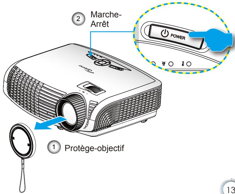 OPTOMAR HD 230 X - Mise sous tension du projecteur - 3