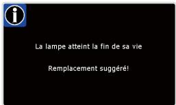 OPTOMAR HD 230 X - Messages de l'écran - 3