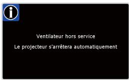 OPTOMAR HD 230 X - Messages de l'écran - 1