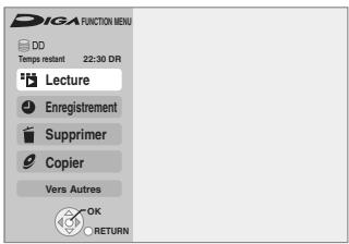 PANASONIC DMR-XW400EFK - Appuyez sur [FUNCTION MENU]. - 1