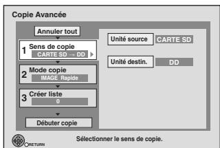 PANASONIC DMR-XW400EFK - Copie en utilisant la liste de copie - 1