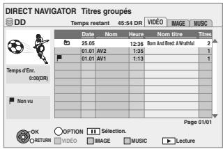PANASONIC DMR-XW400EFK - Écran Titres groupés - 1
